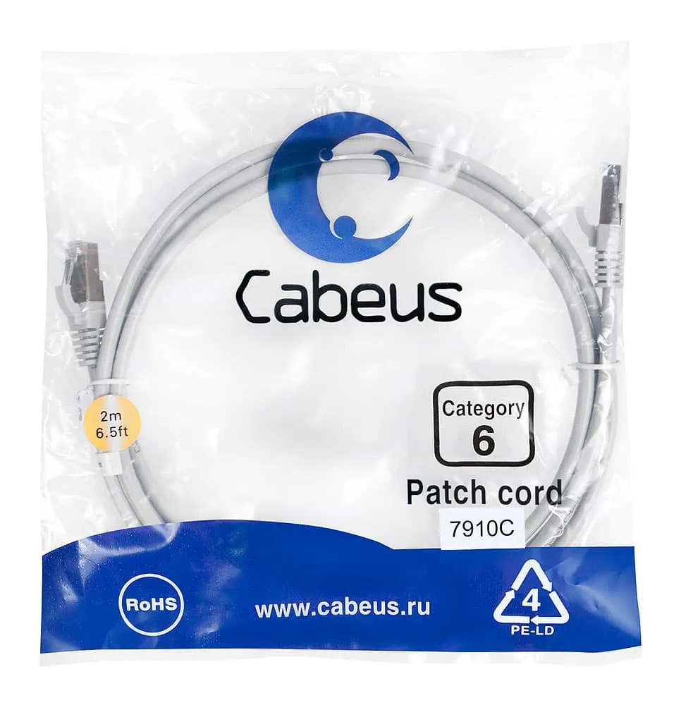 Cabeus PC-FTP-RJ45-Cat.6-2m-LSZH Cabeus PC-FTP-RJ45-Cat.6-2m-LSZH