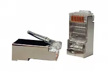 Коннектор RJ11, RJ12, RJ45  Cabeus 8P8C-SH 19" кабель 5e  
