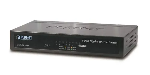 Коммутатор Planet GSD-803PD (1000 Base-TX (1000 мбит/с), 2 SFP порта) Коммутатор Planet GSD-803PD (1000 Base-TX (1000 мбит/с), 2 SFP порта)