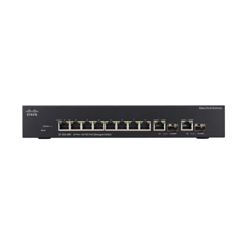Коммутатор Cisco SF302-08P SRW208P-K9-EU (100 Base-TX (100 мбит/с)) Коммутатор Cisco SF302-08P SRW208P-K9-EU (100 Base-TX (100 мбит/с))