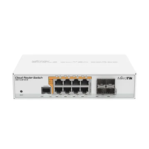 Коммутатор Mikrotik CRS112-8P-4S-IN (1000 Base-TX (1000 мбит/с), 4 SFP порта) Коммутатор Mikrotik CRS112-8P-4S-IN (1000 Base-TX (1000 мбит/с), 4 SFP порта)