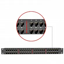 Патч-панель SYSMATRIX 5PP4802U102 19" кабель 5e 48 портов черный