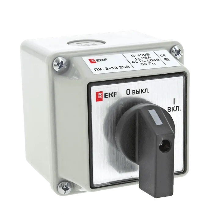 ПК-3-13 25А 3P "ВКЛ-ВЫКЛ" IP54 EKF ПК-3-13 25А 3P "ВКЛ-ВЫКЛ" IP54 EKF