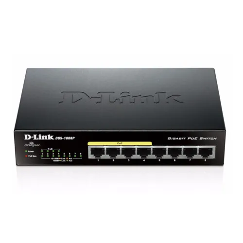 Коммутатор D-link DGS-1008P/C DGS-1008P/C1B (1000 Base-TX (1000 мбит/с), Без SFP портов)