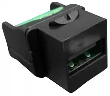 Hyperline KJ1-USB-A2-SCRW-BK