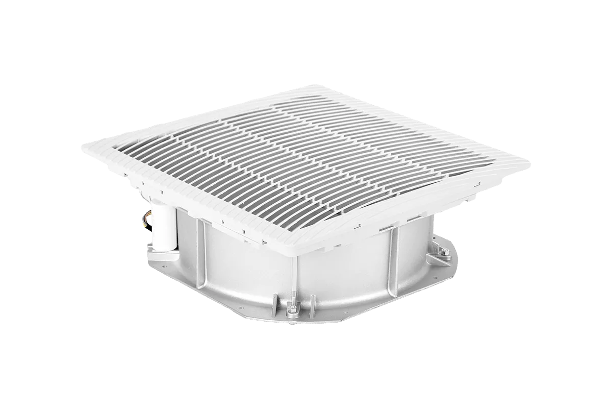 Вентилятор с фильтром для шкафов Elbox серии EMS, 320×320×157, до 600 м3/ч, 230 В, IP 54, цвет серый