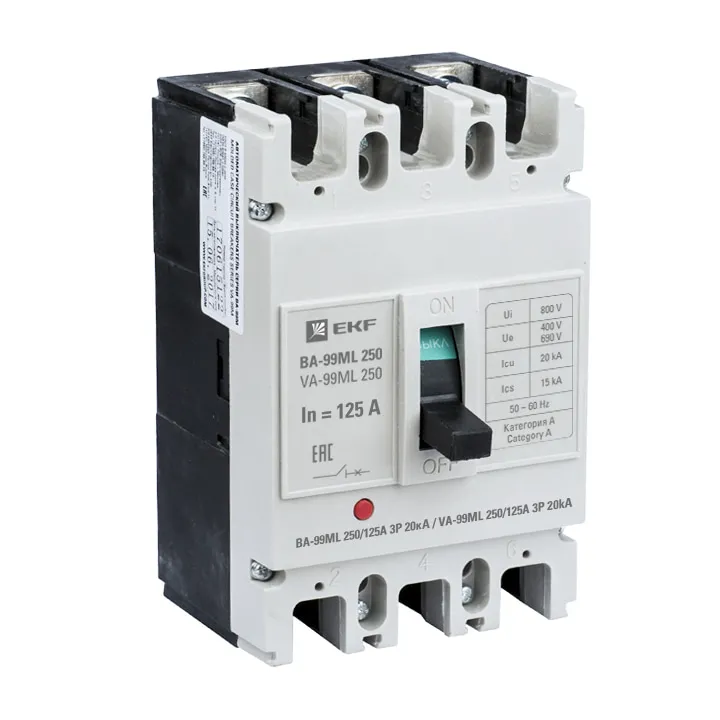 ВА-99МL 250/125А 3P 20кА EKF Basic