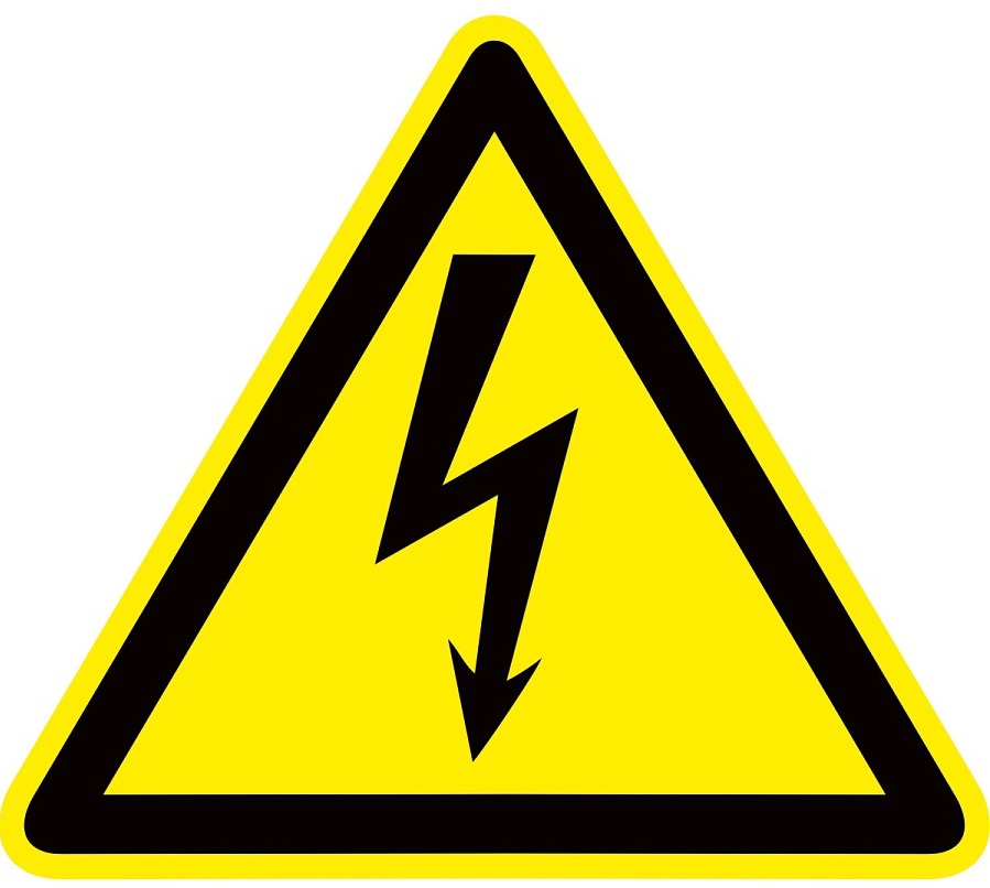 Знак пластик "Опасность поражения электрическим током" (Молния) (100х100мм.) EKF PROxima