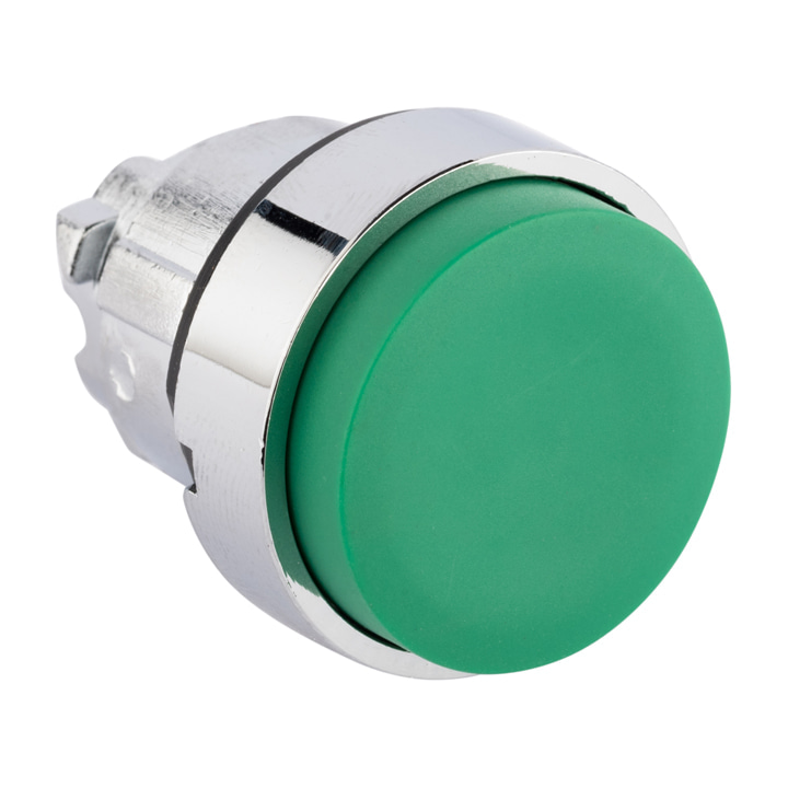 Исполнительный механизм кнопки XB4 зеленый выпирающая  возвратный без фиксации, без подсветки