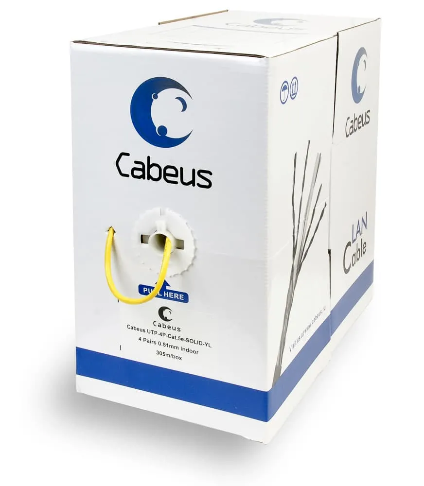 Cabeus UTP-4P-Cat.5e-SOLID-YL Cabeus UTP-4P-Cat.5e-SOLID-YL
