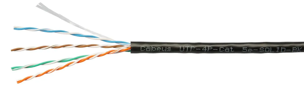 Cabeus UTP-4P-Cat.5e-SOLID-BK Cabeus UTP-4P-Cat.5e-SOLID-BK