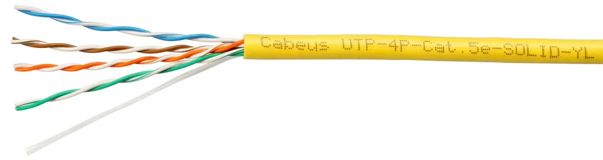 Cabeus UTP-4P-Cat.5e-SOLID-YL Cabeus UTP-4P-Cat.5e-SOLID-YL